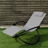 Folding Zero Gravity Lounge Chair with Removable Pillow-Gray