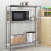 Steel Mesh Organization Home Kitchen Storage Shelf Rack-3-Tier