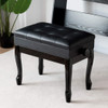Height Adjustable PU Leather Piano Bench with Storage