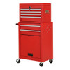Rolling Cabinet Storage Chest Box Garage Toolbox Organizer-Red