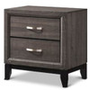 2 Drawers Storage Nightstand Sofa Side End Table