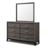 6 Drawers Luxury Home Storage Dresser Mirror Set