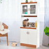 Tall Shelves Microwave Cart Stand Kitchen Storage Cabinet