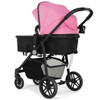 2-in-1 Foldable Pushchair Newborn Infant Baby Stroller-Pink