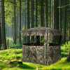 Portable Camo Waterproof Pop Up Ground Hunting Blind Stool Set-B