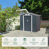 7' x 4' Outdoor Garden Storage Shed Tool House with Sliding Door-Gray