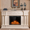 36" Electric Fireplace Freestanding Heater with Natural Flame Option