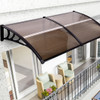 80" x 40" OutdoorWindow Awning Door Polycarbonate Canopy-Brown