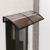 80" x 40" OutdoorWindow Awning Door Polycarbonate Canopy-Brown