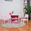 Kids Table and 2 Chairs Set with Storage Boxes