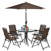 6.3ft Outdoor Patio Easy Tilt Umbrella Sunshade Cover without Base