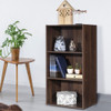 3 Open Shelf Bookcase Modern Storage Display Cabinet-Walnut