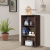 3 Open Shelf Bookcase Modern Storage Display Cabinet-Walnut
