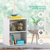 2-Layer Multifunctional Furniture Display Cabinet with Large Capacity Storage Space-White