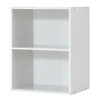 2-Layer Multifunctional Furniture Display Cabinet with Large Capacity Storage Space-White