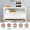 44 Inch Wooden Storage Cabinet TV Stand-White