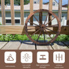 Set of 2 30-inch Decorative Vintage Wood Wagon Wheel