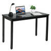 Computer Desk PC Laptop Table with Cable Organizer Sturdy Writing Desk Black-Black