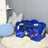 Wooden Toy Box Storage with Seating Bench for Kids-Blue