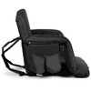 Stadium Seat Portable Chair with Backs and Padded Cushion-Black