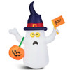 5' Halloween Inflatable Ghost Light  with Flag Hat Bag