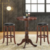 Set of 2 Leather Padded Backless Swivel Bar stool-29"