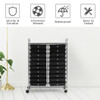 20 Drawers Storage Rolling Cart Studio Organizer-Black