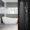 Chrome Brass Rainfall Shower Panel Wall Mounted Combo Set System