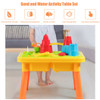Sand and Water Play Table for Kids with Sand Castle Molds