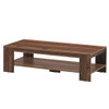 47 Inch 2-Tier Rectangular Coffee Table with Storage Shelf