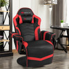 Ergonomic High Back Massage Gaming Chair with Pillow-Red