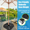 4 Pieces 195 lbs Patio Cantilever Offset Umbrella Base Weight Sand