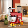 3-in-1 Multi-functional 6-speed Tilt-head Food Stand Mixer-Red