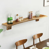 60 Inch Wall Shelf Wood Floating Shelf Wall Mounted Storage Rack