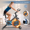 Indoor Silent Belt Drive Adjustable Resistance Cycling Stationary Bike-Blue