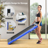 2-in-1 Electric Motorized Health and Fitness Folding Treadmill with Dual Display-Blue