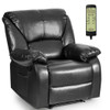 8 Point Massage Recliner Chair Sofa Lounge with Remote Control-Black