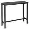 47 Inch Pub Dining Bar Bistro Table with Marble Top-Black