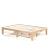 14 Inch Full Size Wood Platform Bed Frame with Wood Slat Support-Natural