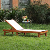 Solid Wood Back Adjustable Patio Lounge Chair