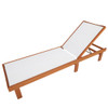 Solid Wood Back Adjustable Patio Lounge Chair