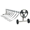 18 Feet Pool Cover Reel Set with Hand Crank and Wheels