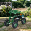 Extendable Handle Garden Cart Rolling Wagon Scooter