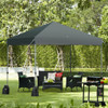 8'x8' Outdoor Pop up Canopy Tent  w/Roller Bag-Gray