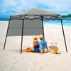 7 x 7 Feet Sland Adjustable Portable Canopy Tent with Backpack-Gray