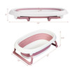 Folding Portable Baby Bathtub w/ Cushion Blue-Pink