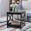 X-Design Display Accent Sofa Side Nightstand Table-Black