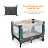 Portable Baby Playpen with Mattress Foldable Design-Gray