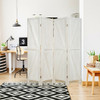 4 Panels Folding Wooden Room Divider-White