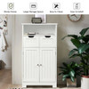 Bathroom Wooden Side Cabinet  with 2 Drawers and 2 Doors-White